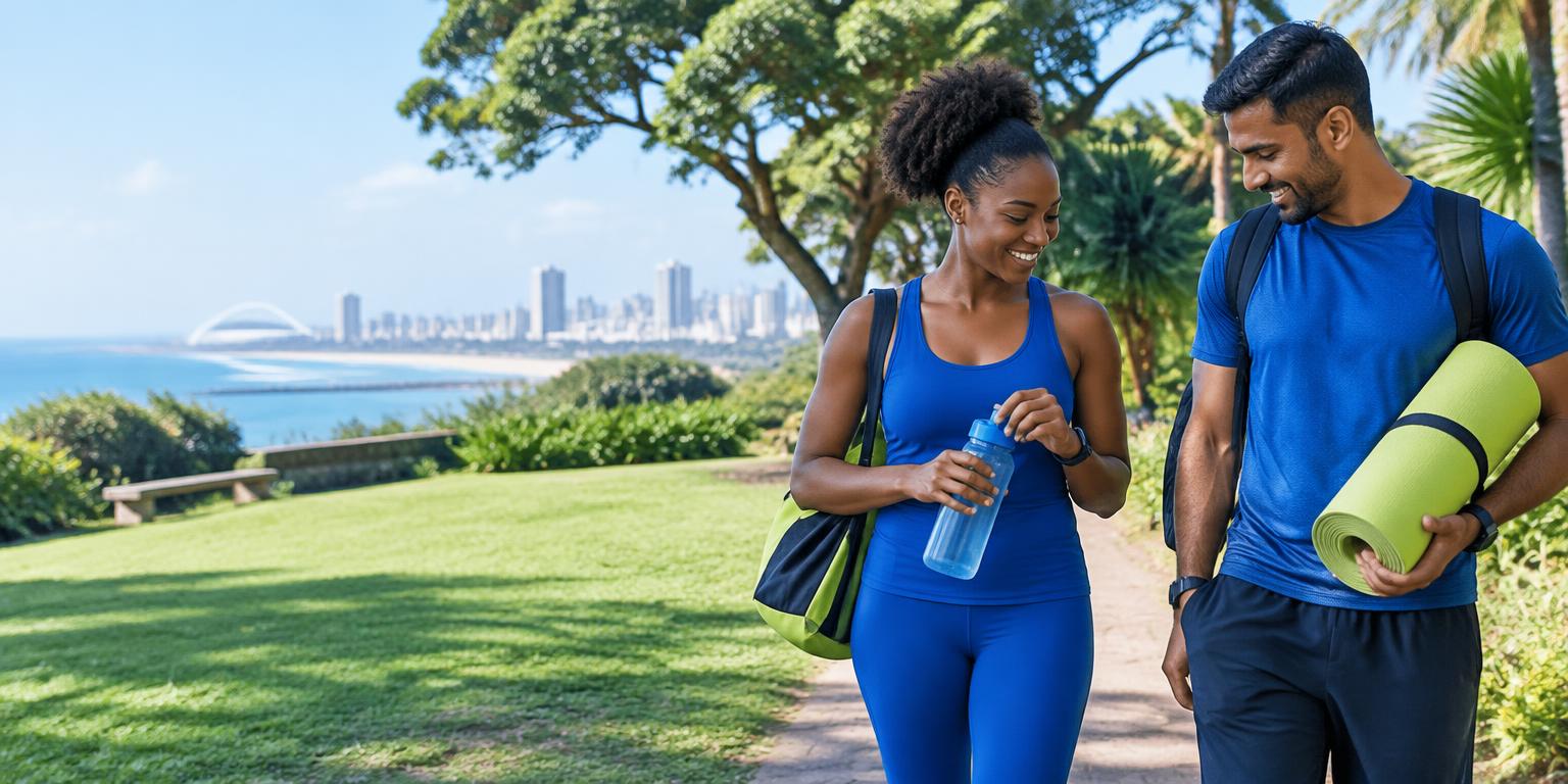 Illustrative South African adults enjoying an outdoor walk